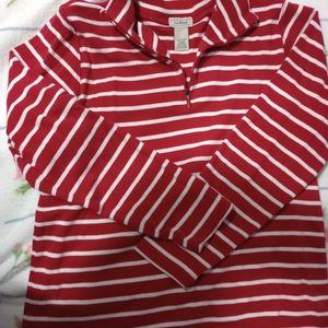 LL bean stripe pull over women